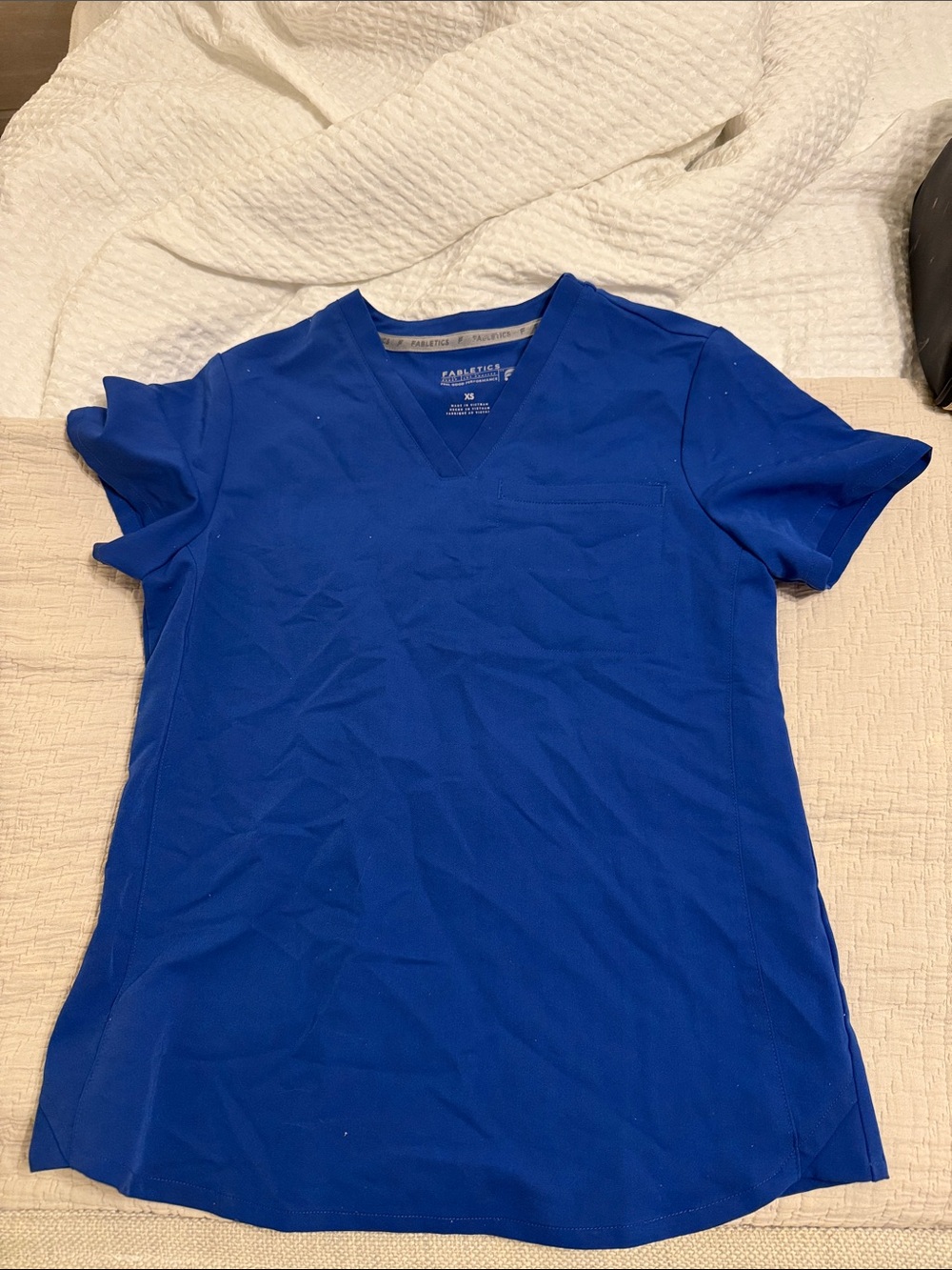Royal Blue V-Neck Scrub Top Fabletics